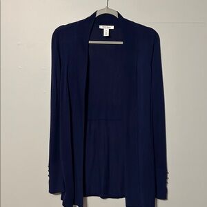 White House Black Market:Deep Blue open Cardigan.  XS.